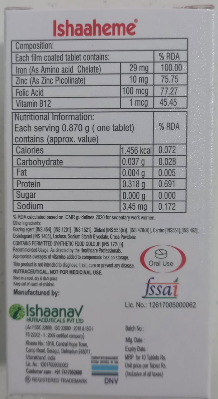 Ishaaheme Tablets